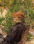 Henri de toulouse-lautrec Red Haired Woman Sitting in Conservatory oil on canvas